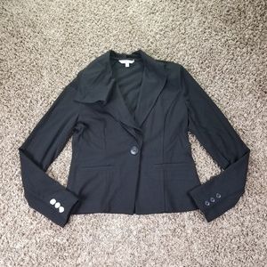 Cabi Small Blazer One Button Front Black Career Ne